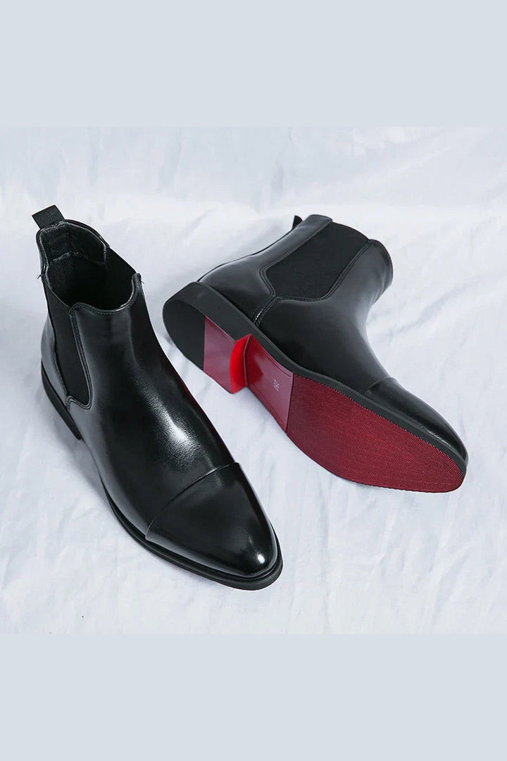 Men's Leather Chelsea Boots – Smart Casual Slip-On Ankle Boots