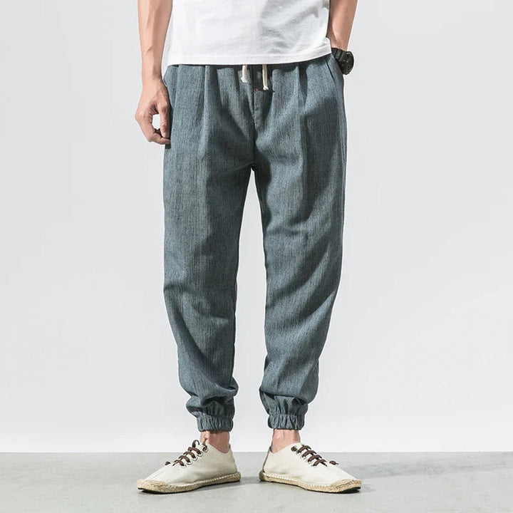Men's Osaka Comfort Linen Trousers – Tapered Breathable Summer