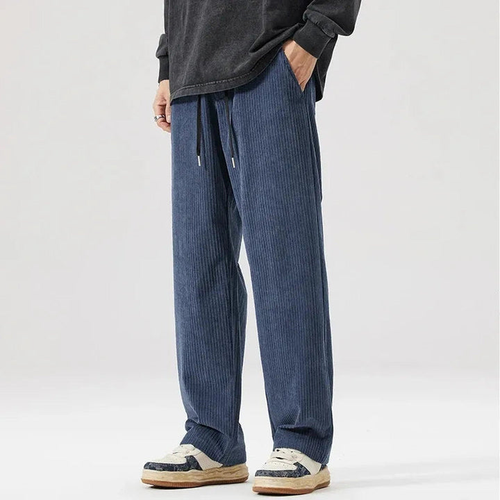Men's Corduroy Lounge Trousers – Soft Relaxed Drawstring Comfort