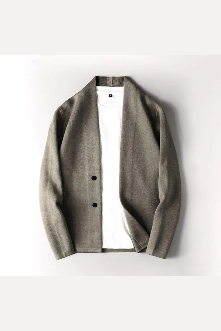 Men's Ribbed Knit Cardigan – Soft Button-Front Layering Piece