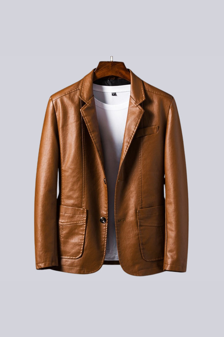 Men's Premium Leather Jacket – Cotton-Lined Everyday Classic