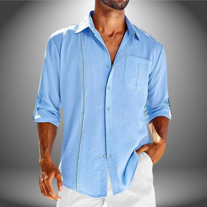 Men's Linen Polo Shirt – Breathable Relaxed Summer Polo