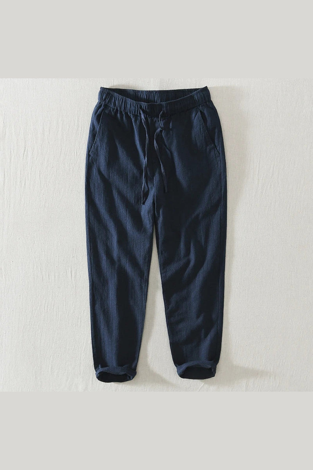 Men's Linen Relaxed-Fit Trousers – Breathable Japanese Style