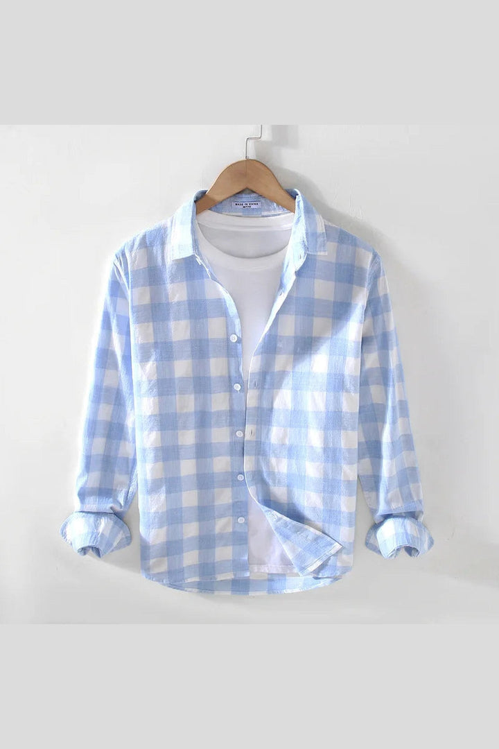 Men's Plaid Check Shirt – Relaxed Fit Everyday Casual Style