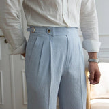 Men's Seersucker Ghurkha Trousers – Tailored Vintage Style