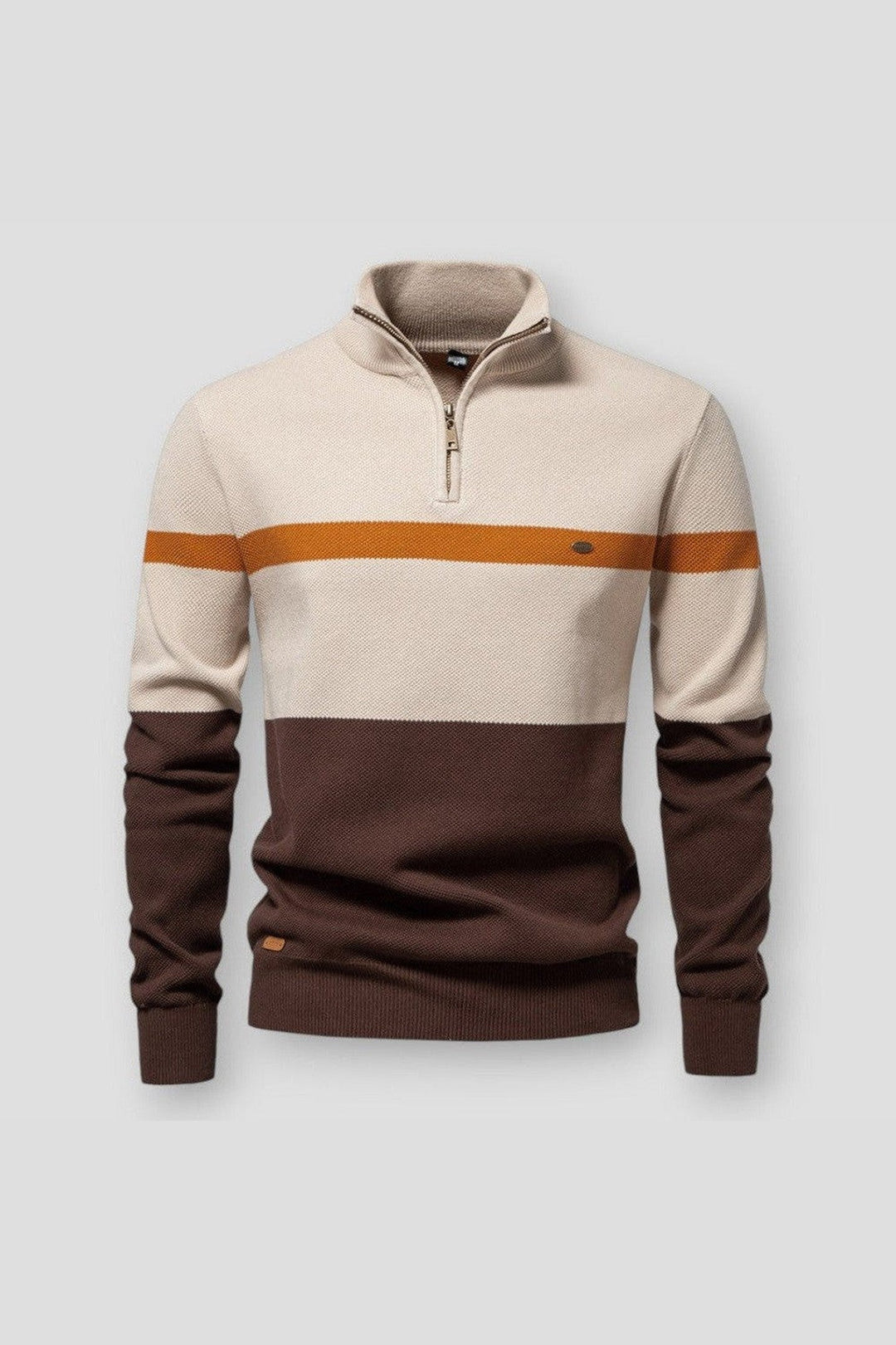 Men's Zephyr Half-Zip Knit Jumper – Stand Collar All-Season