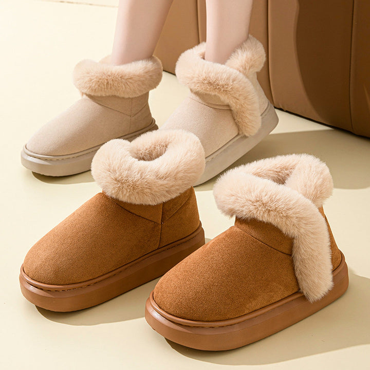 Women's Arctic Faux Suede Slippers – Cosy Faux Fur Lined Indoor Shoes