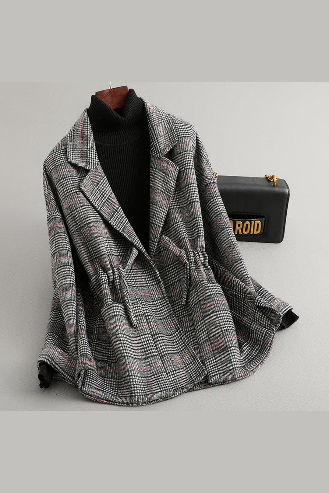 Women's Wool Knit Cardigan – Shawl Collar & Tie Waist