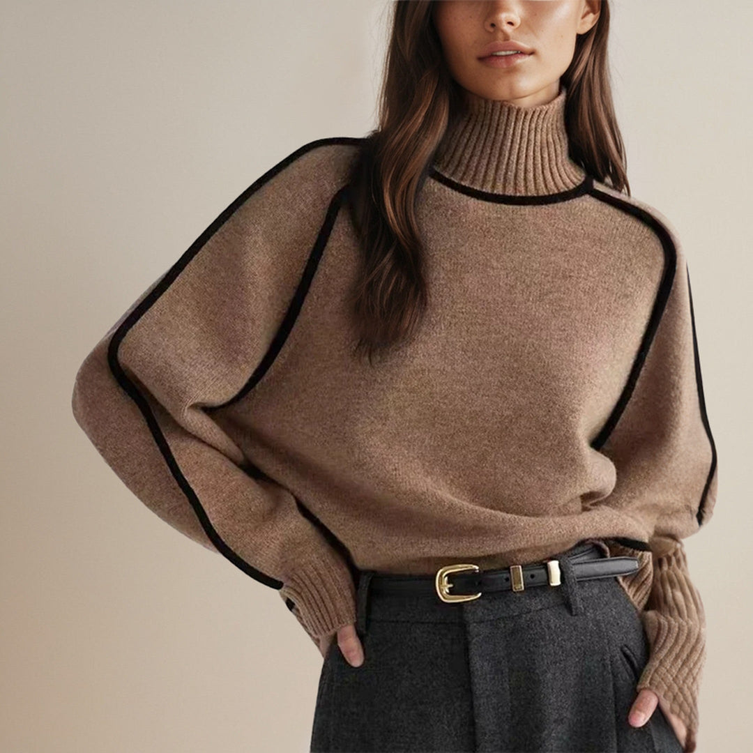 Women's Emilie Cashmere Turtleneck Jumper – Chainette Knit