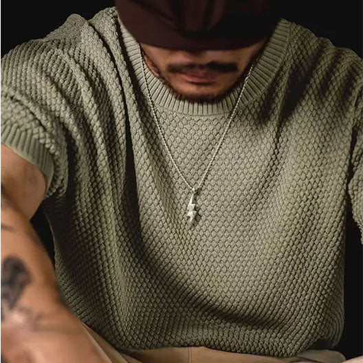 Men's Lightweight Knit Tee – Milano Retro Summer T-Shirt – view 3