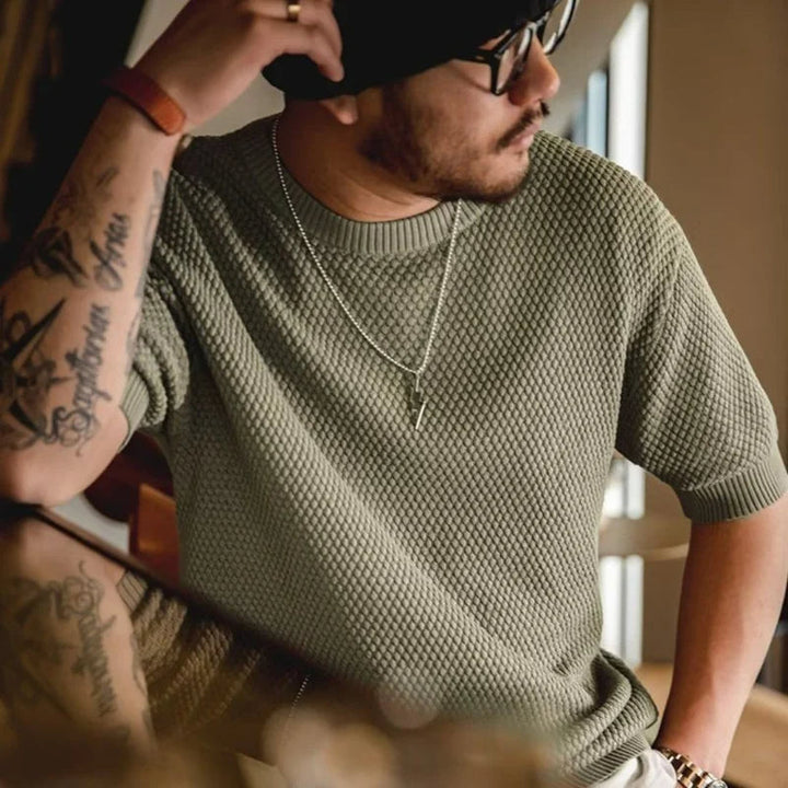 Men's Lightweight Knit Tee – Milano Retro Summer T-Shirt – view 2