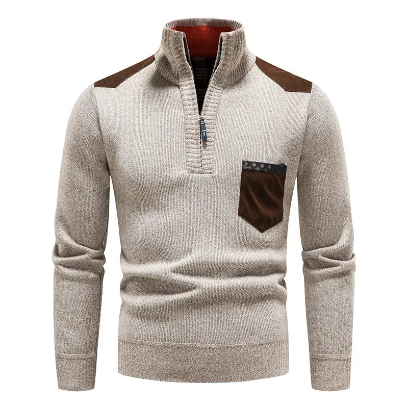 Alpine Men's Half-Zip Knit Jumper – Warm Layering Essential