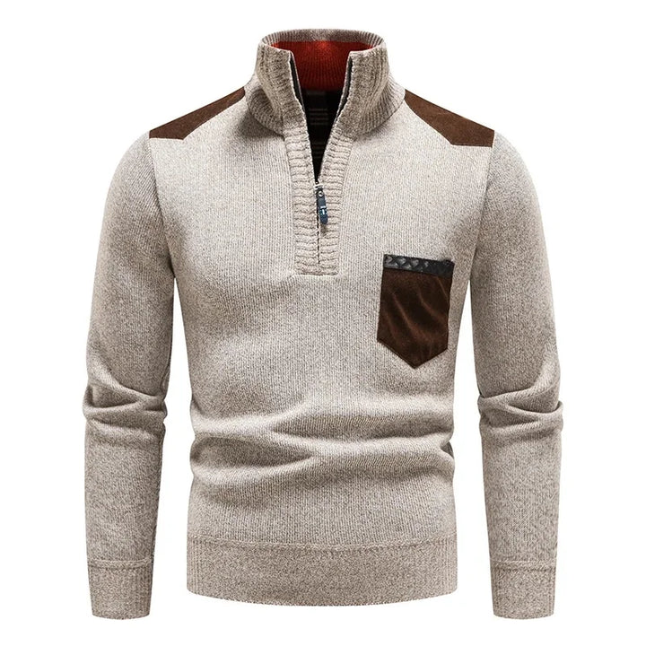 Alpine Men's Half-Zip Knit Jumper – Warm Layering Essential