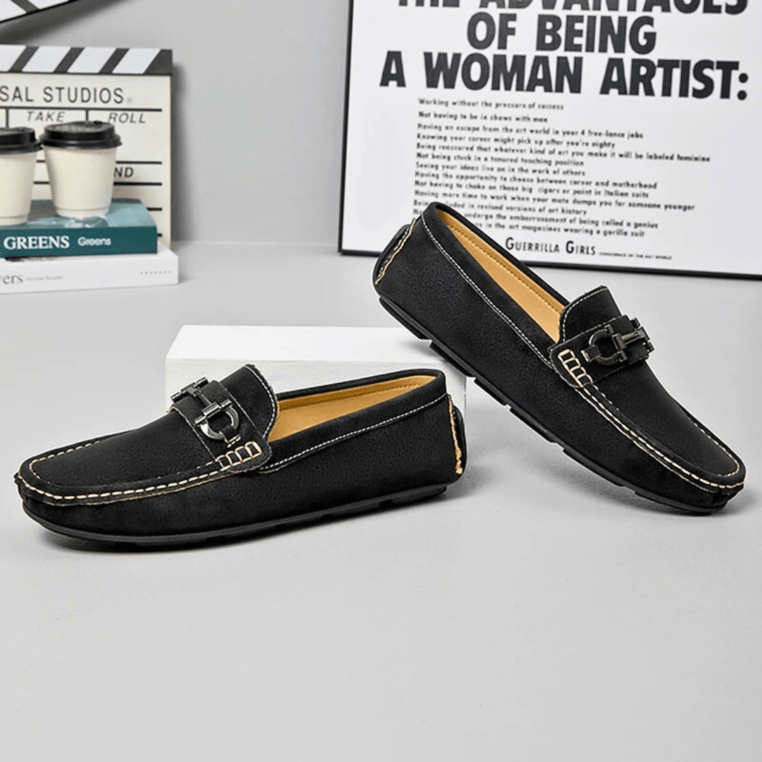Men's Suede Buckle Loafers – Smart-Casual Slip-On Comfort – view 9
