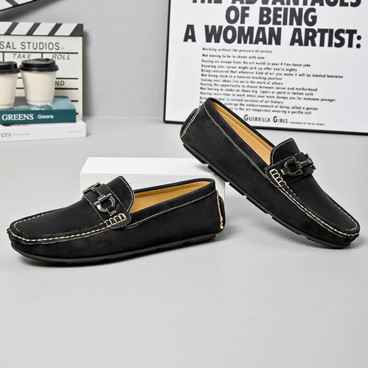Men's Suede Buckle Loafers – Smart-Casual Slip-On Comfort – view 9