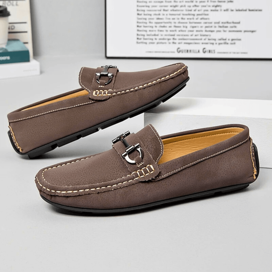 Men's Suede Buckle Loafers – Smart-Casual Slip-On Comfort – view 6