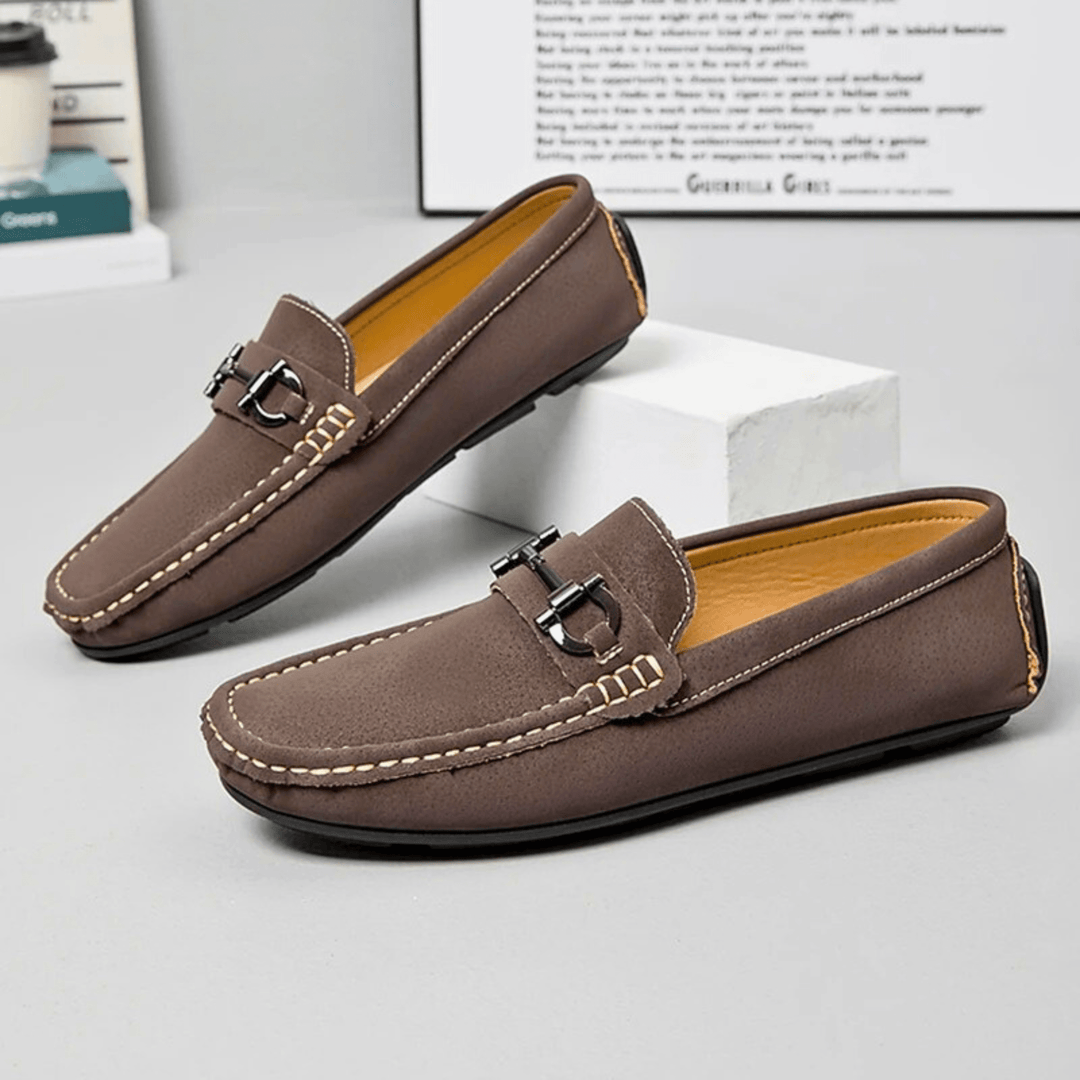 Men's Suede Buckle Loafers – Smart-Casual Slip-On Comfort – view 5