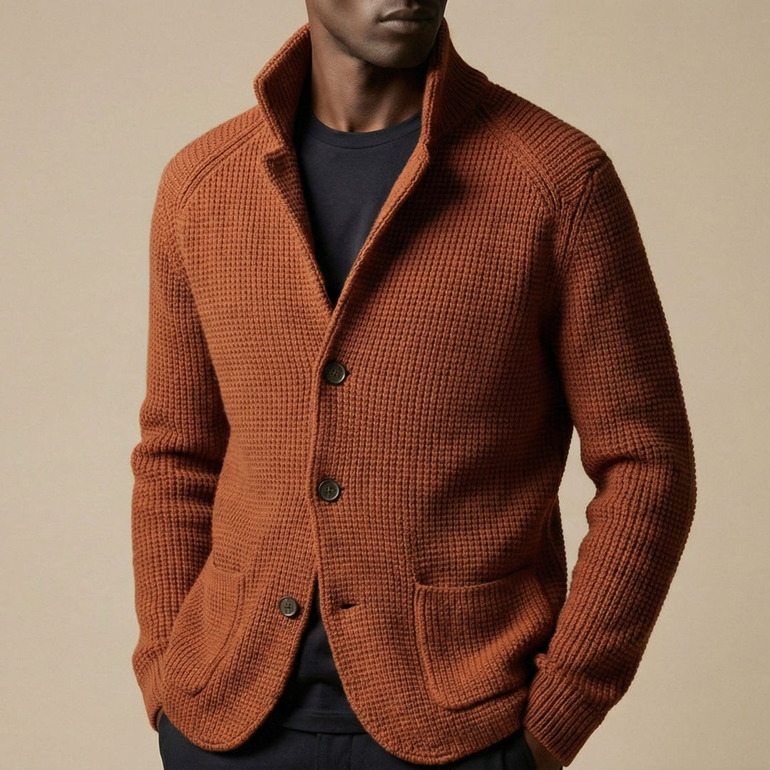 Men's Knit Cardigan – Button-Front Tailored Layering Jumper – view 11