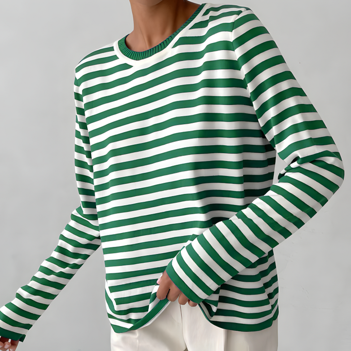 Women's Organic Cotton Striped Shirt – Soft Everyday Top – view 5