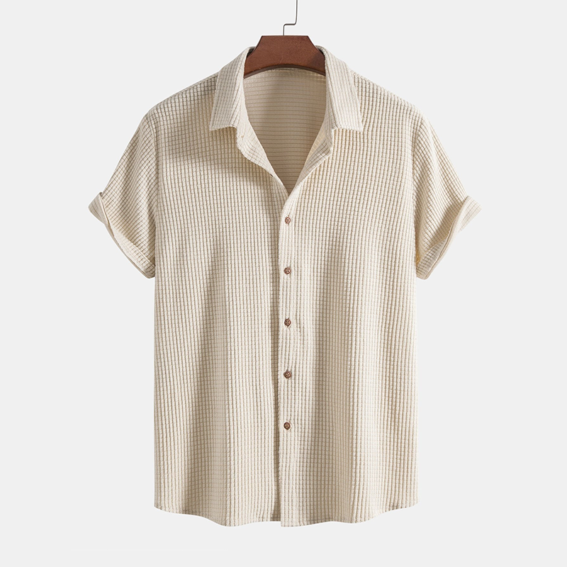Men's Waffle Knit Lounge Set – Soft Polo Collar Co-ord – view 2