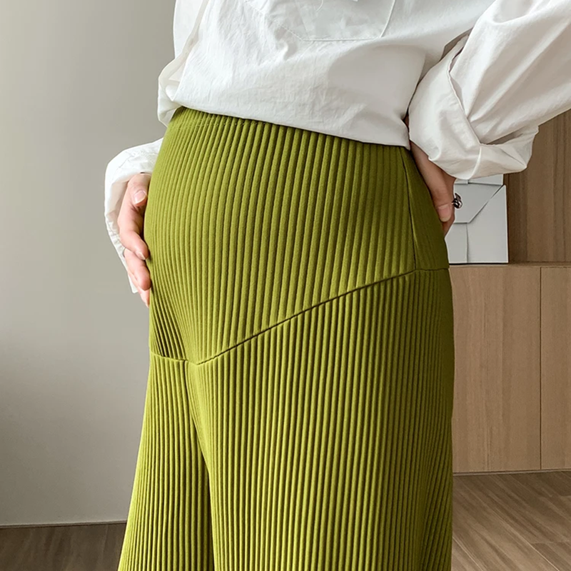 Women's Ribbed Maternity Trousers – Wide Leg Comfort Fit – view 4