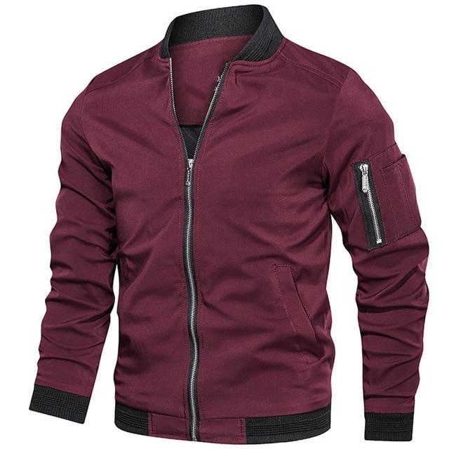 Men's Alpine Bomber Jacket – Warm Lined Polyester Winter Layer – Blue