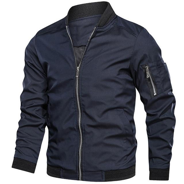 Men's Alpine Bomber Jacket – Warm Lined Polyester Winter Layer – Khaki