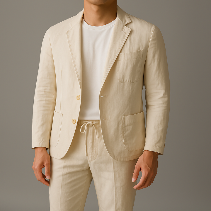 Men's Linen Blend Tailored Set – Amalfi Blazer & Trousers – view 4