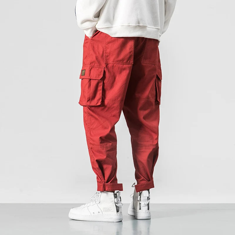 Men's Cotton Cargo Trousers – Utility Pockets – Adjustable Cuffs – view 3