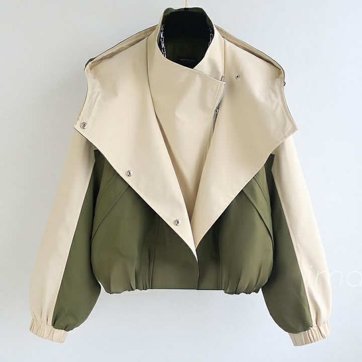 Women's Two-Tone Windbreaker Jacket – Lightweight Colour-Block Layer – view 2