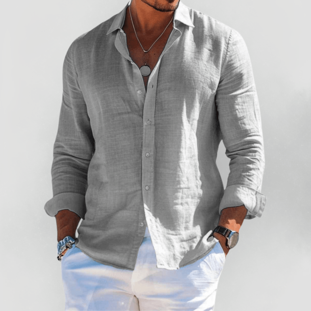 Men's Lightweight Summer Shirt – Breathable Casual Riviera Style