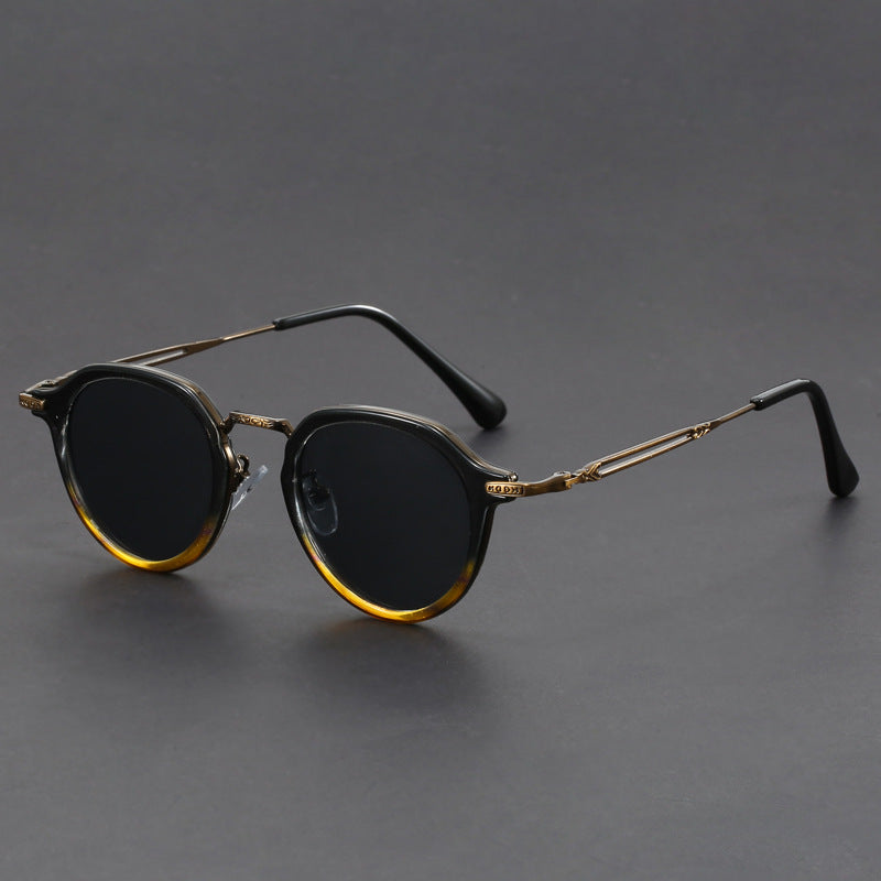 Unisex Eclipse UV400 Sunglasses – Lightweight Retro Everyday Shades – Jade Gold
