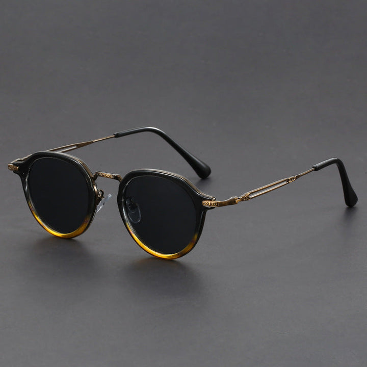 Unisex Eclipse UV400 Sunglasses – Lightweight Retro Everyday Shades – Jade Gold