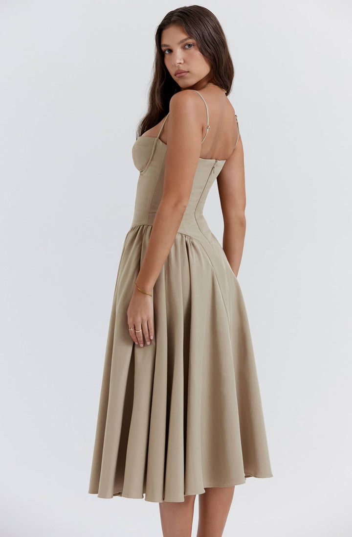 Women's Corset Midi Dress – Underwired Bust – Flattering Fit – view 12