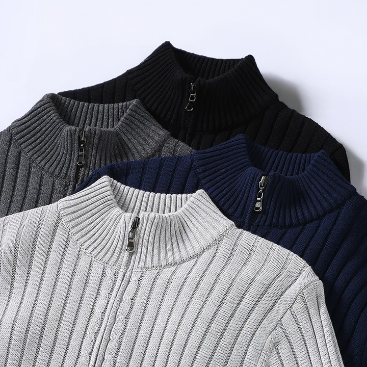 Men's Wool Zip-Through Cardigan – Massimo Smart Layering – view 4