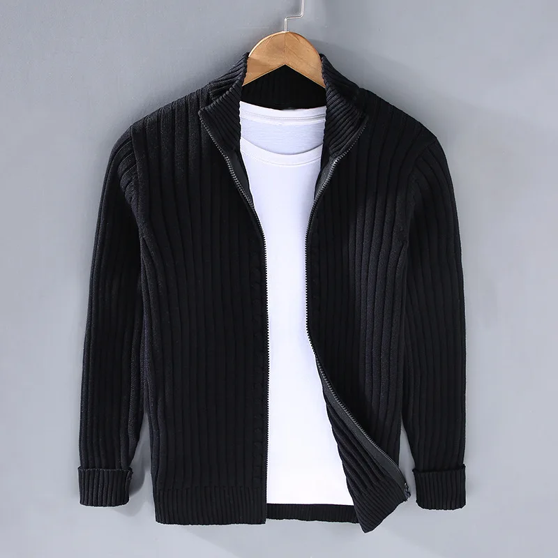 Men's Wool Zip-Through Cardigan – Massimo Smart Layering – view 6
