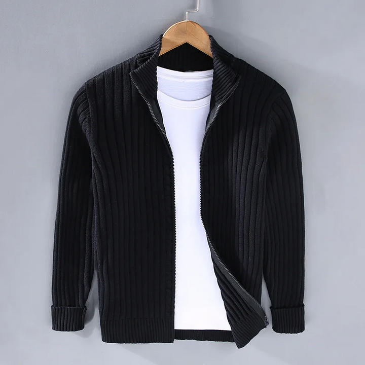 Men's Wool Zip-Through Cardigan – Massimo Smart Layering – view 6