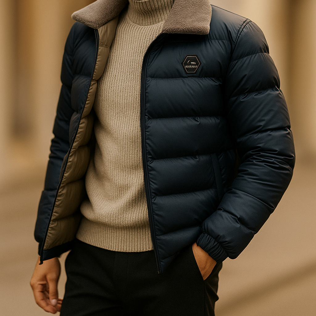 Men's Down Jacket – Fleece-Collar Padded Winter Coat – view 9