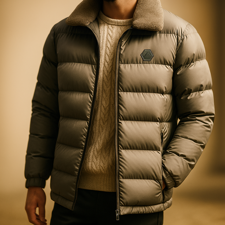 Men's Down Jacket – Fleece-Collar Padded Winter Coat – view 8