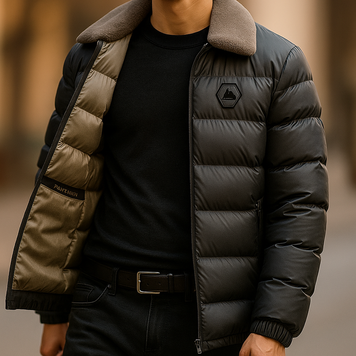 Men's Down Jacket – Fleece-Collar Padded Winter Coat – view 10