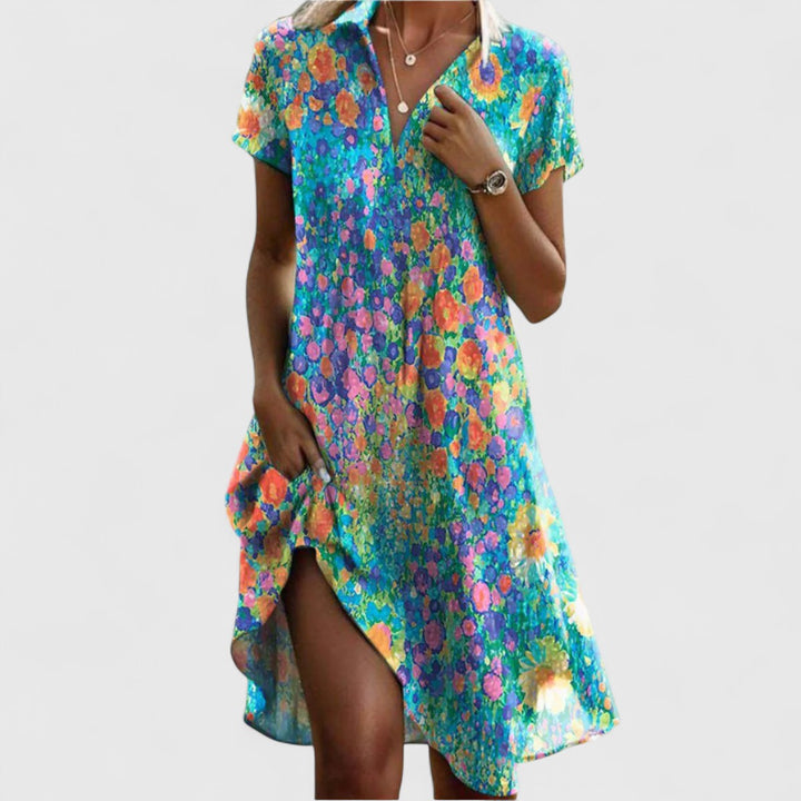Women's Printed Boho Dress - Effortless Summer Style