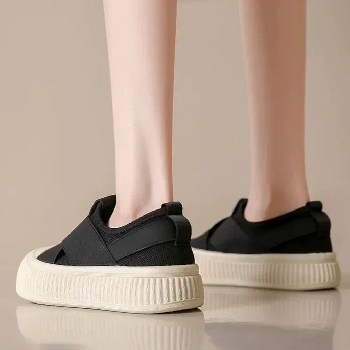 Women's Cross-Band Slip-On Trainers – Lightweight Mesh Shoes – view 4