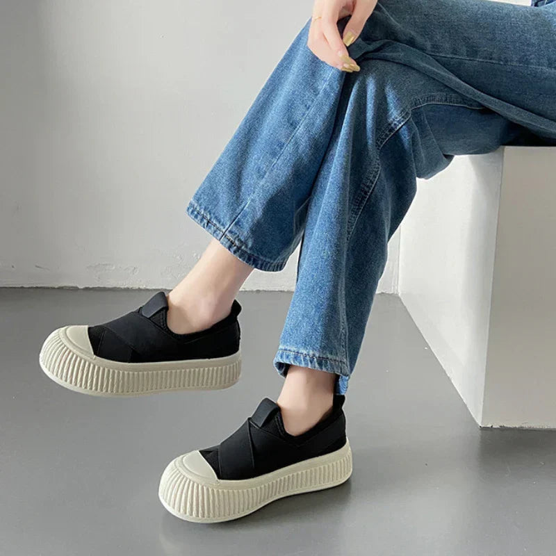 Women's Cross-Band Slip-On Trainers – Lightweight Mesh Shoes – view 7