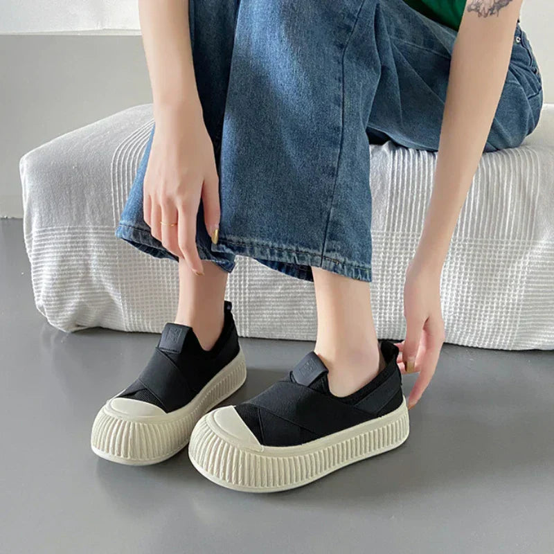 Women's Cross-Band Slip-On Trainers – Lightweight Mesh Shoes – view 6