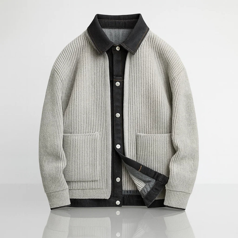 Men's Merino Wool Cardigan Jacket - Vintage Fall Layering