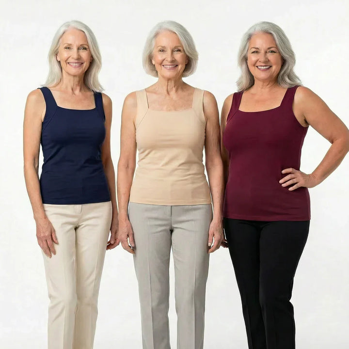 Women's Built-In Bra Support Tank Top – Wireless Comfort Vest – view 10