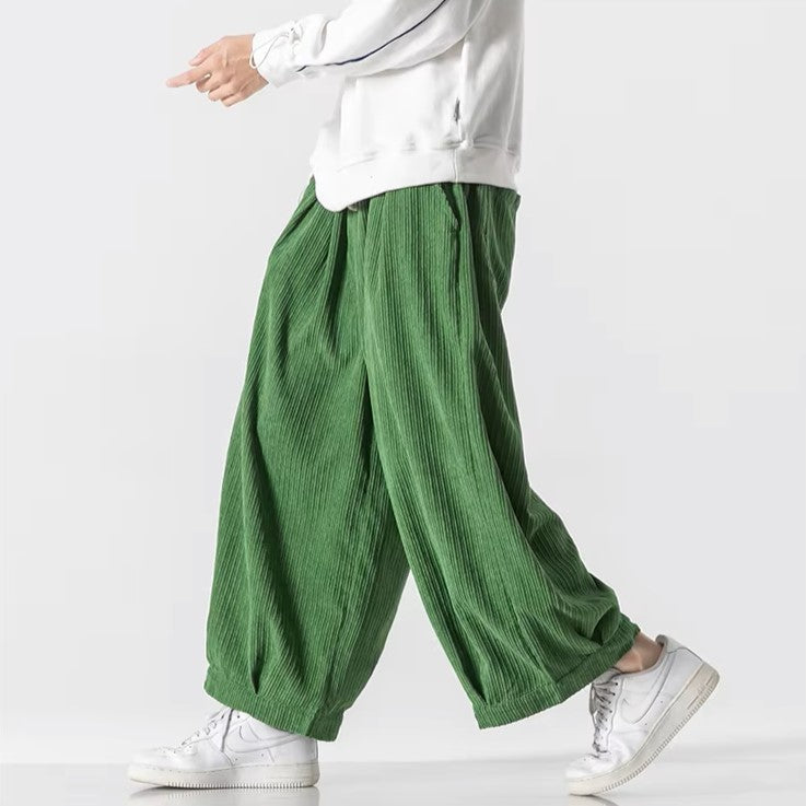 Men's Wide-Leg Corduroy Trousers – Relaxed Drawstring Comfort – view 10