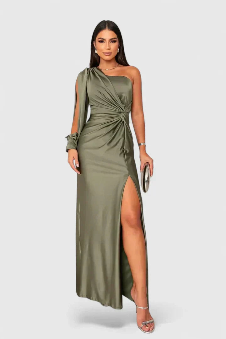 Women's One-Shoulder Maxi Dress – Effortless Elegance for Events