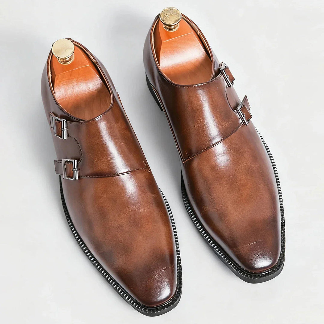 Men's Leather Monk Strap Loafers – Smart Casual Dress Shoes – view 4