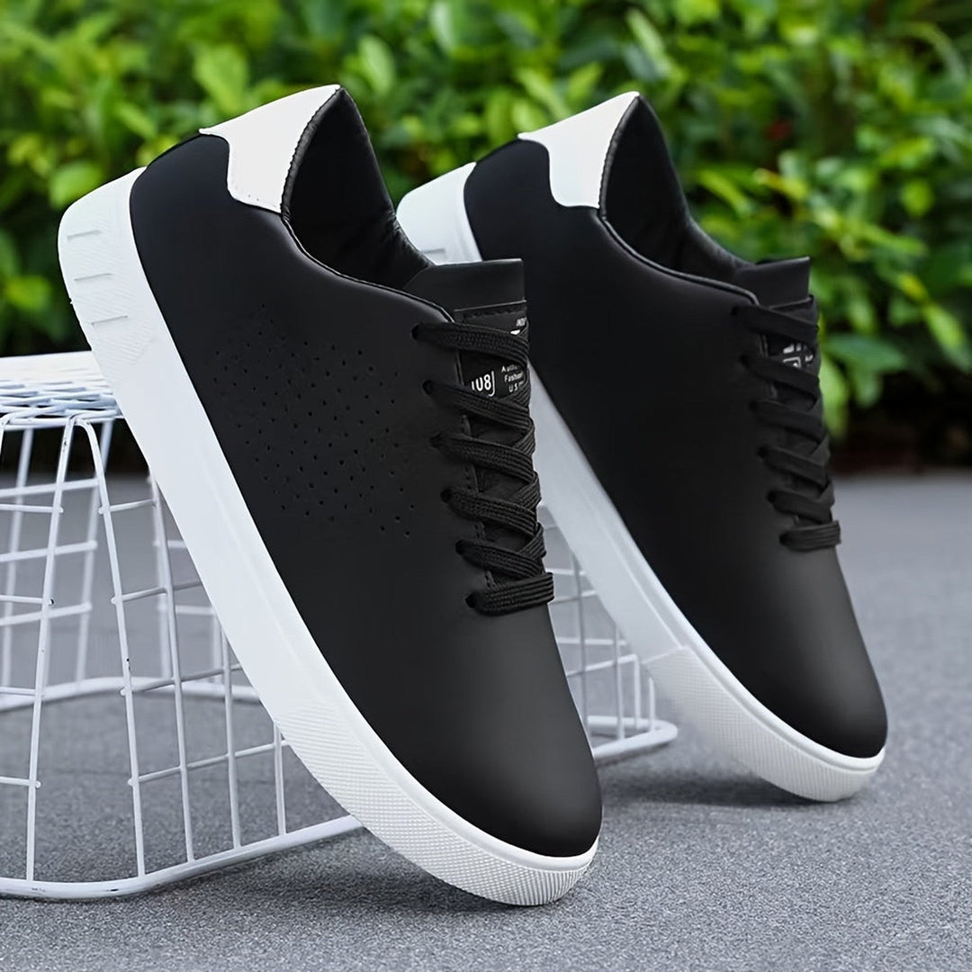 Men's Perforated Court Trainers – Minimalist Everyday Sneakers – view 6
